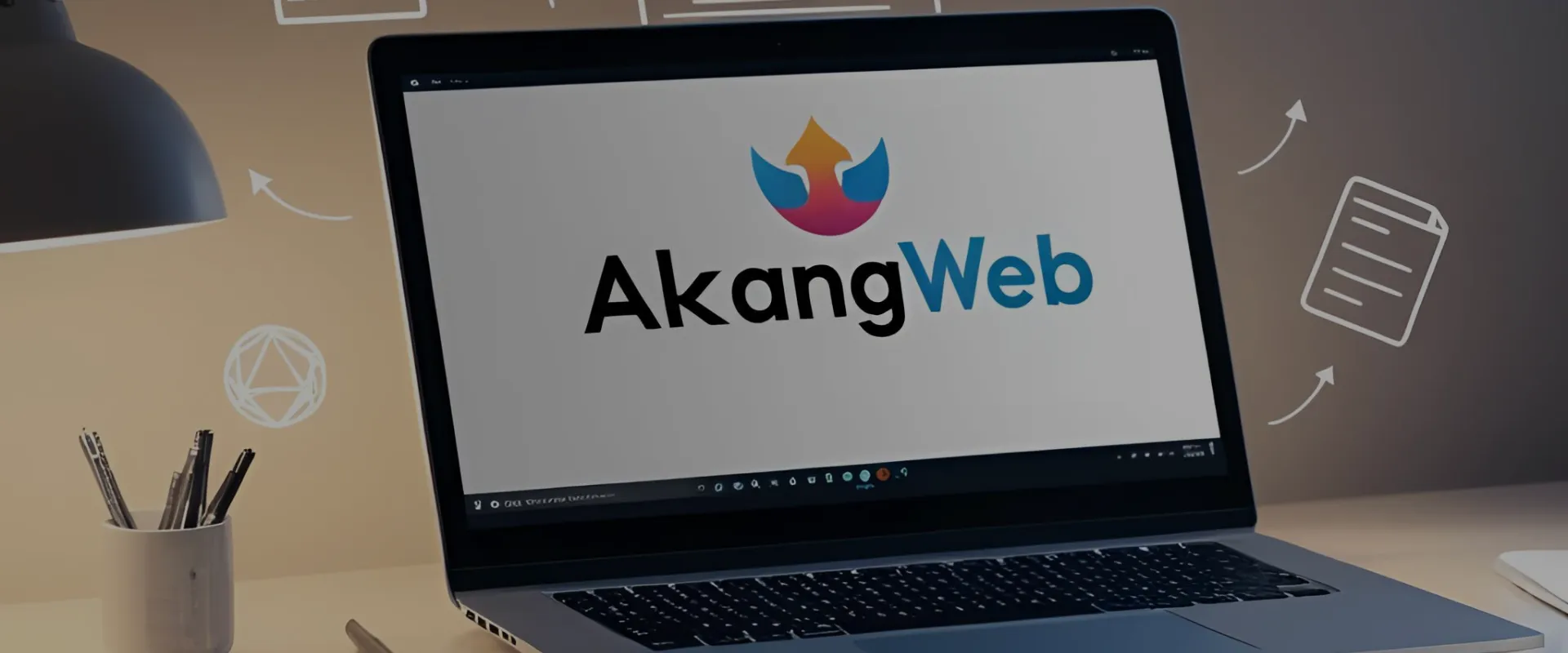 Tampilan utama website AkangWeb dengan desain modern dan layanan SEO